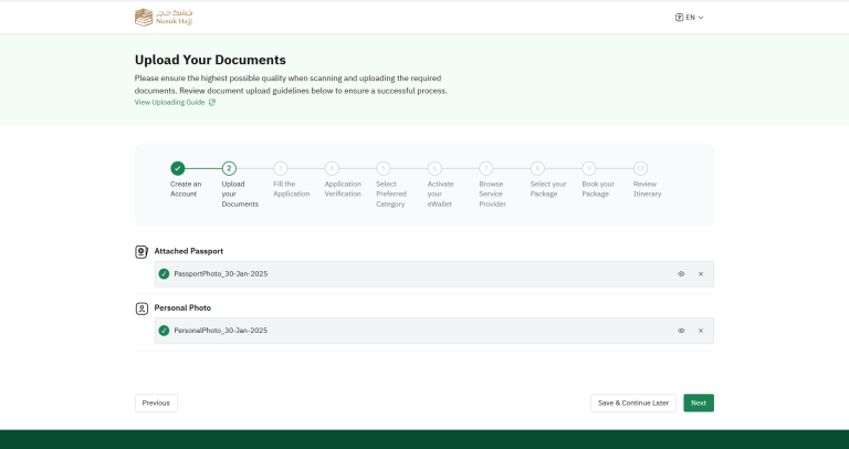 Nusuk registration process for Hajj pilgrims