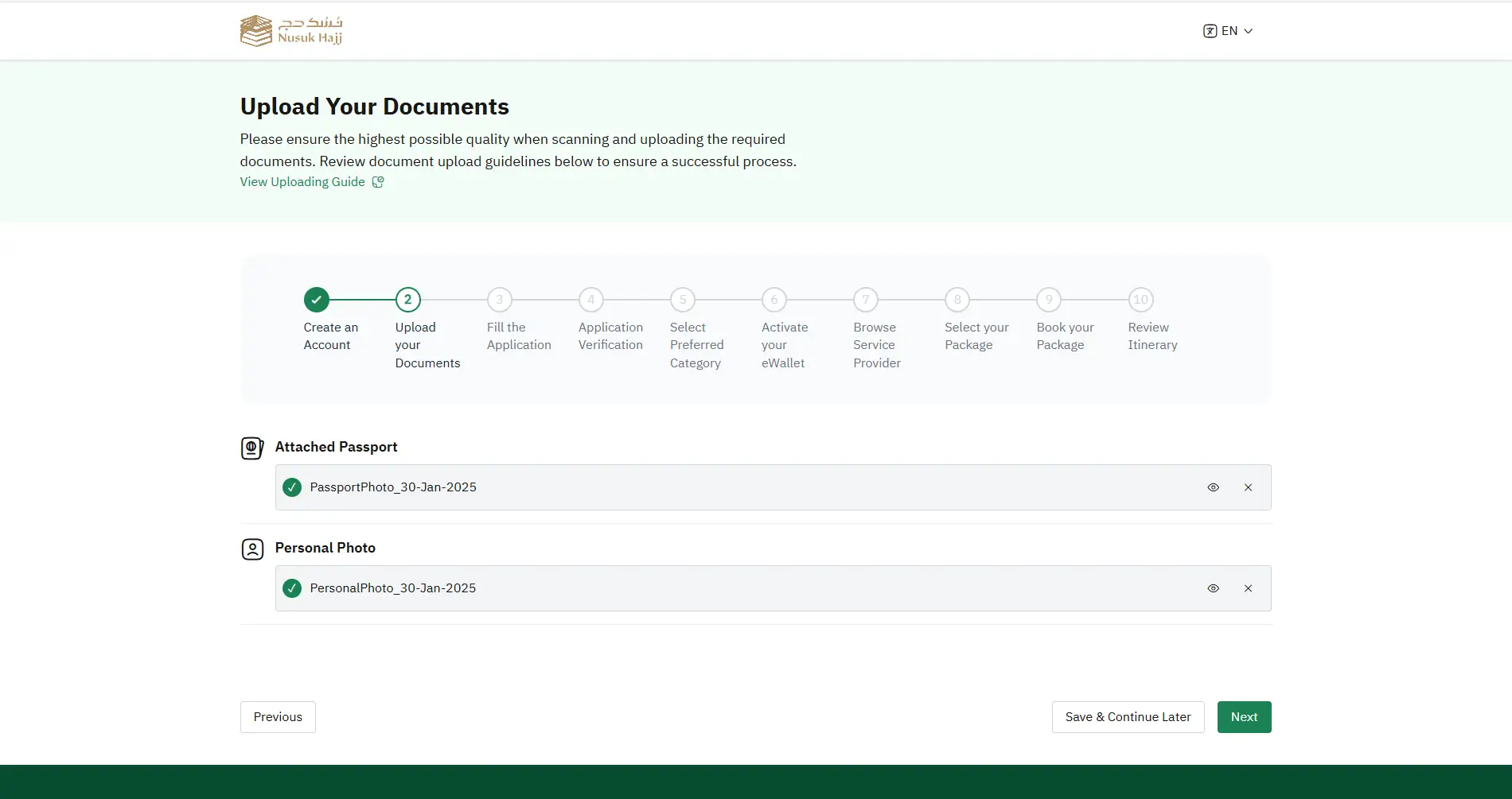 Nusuk registration process for Hajj pilgrims