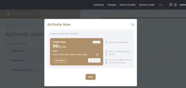 Top up the nusuk wallet